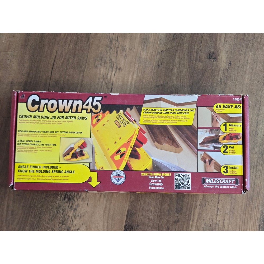 Milescraft Crown45 Crown Molding Jig for Miter Saws 1405 Yellow Red